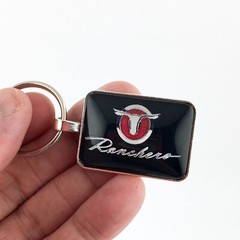 Vintage Ford Ranchero Chrome Bull Emblem Fender 1″ x 1.25″ in Diameter Keychain