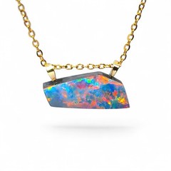 Keraunos’ Rare Australian 14k Gold Opal Doublet Pendant Gift 1g Q20