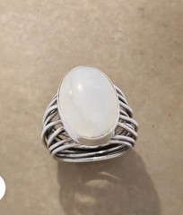 NEW Sundance Catalog JEWELRY Sterling Silver “Radiant” Moonstone Ring 7