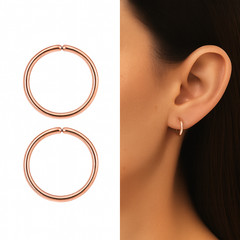 20 GA 14K Rose Gold Filled Helix Huggie Hoop Piercing Cartilage Earrings Nose