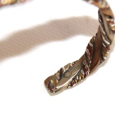 Sergio Lub Tri-Color/Metal Twisted Cuff Bracelet. 100% Hand Crafted in the USA