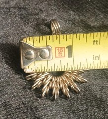 Silvertone Wire Wrapped Sunburst Pendant