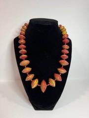 Bead for Life Uganda Recycled Red Orange Bead Necklace