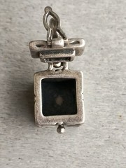 VTG Sterling Silver 925 Hinged Chamber Prayer Box Pendant or Large Charm SHUBE