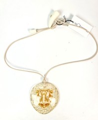 Sobral Atelie Africa Tiger Inclusion Rhinestone Eye Artist Made Pendant Necklace