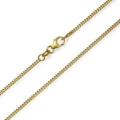 Cuban Chain Solid 14K Gold 1.8 mm Thick Panzer Chain Necklace for Men and Women