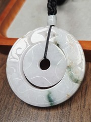 Imperial Prosperity: 56mm Dragon & Coin Jadeite Pendant | Power & Wealth Totem