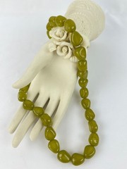 18″ Lime Green Natural Irregular Natural Stones Necklace Spring Summer