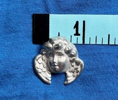 Vintage cast pewter Cupid/Angel/Cherub pendant