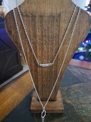 Handmade Vintage Amethyst/Silver Necklace.Unique-Change From One Necklace To Two