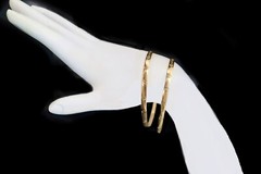 Vintage 14K Gold Filled Set Pair Bangles 4.5mm Mirror Polish Handcrafted Stacka
