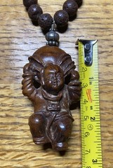 Vintage Japanese Netsuke carved Child handcrafted necklace/pendant NICE