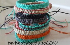ANKLET Macrame Hemp Cord Ankle Bracelet, Boho, Surf, Yoga NEW CHOOSE UR COLOR