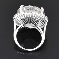 Huge 30 Ct Certificate White Diamond Solitaire Ring, Amazing Bling-FREE RESIZING