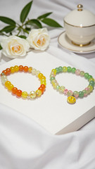 Handmade Colorful Crystal and Glass Beaded Bracelets (Set of 2)