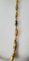 Recycled Paper Bead Necklace Handmade in Uganda 30″ Ethnic Bohemian