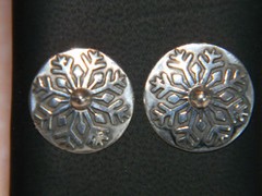 925 Sterling Silver Winter Snowflake Earrings E106