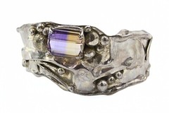 Donald Markz Sterling Ametrine Modernist Brutalist Studio Artisan Parure Set