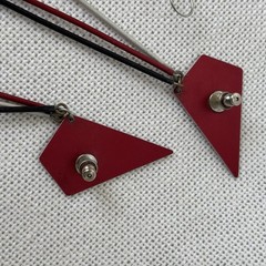 Set Of 4 Pairs Of Aluminum Dangle Earrings Artisan Made 1980’s