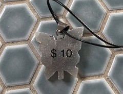 Butterfly Agate Druse Pendant Necklace Gray Black White Stone
