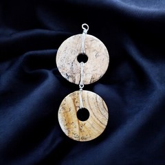 Hand Wrapped Jasper Donut Pendant