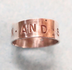 Moon and Star Ring; Size 7 3/4; Sterling; Made in USA by Peggy Johnson
