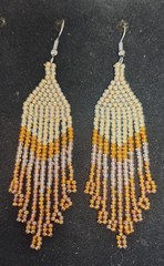 Handmade Japanese Seed Bead Bohemian Native Style Tassel Fringe Earrings
