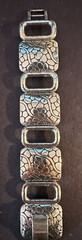 Brighton Silver Tone Panel Bracelet Signed 11/4” X 71/4”