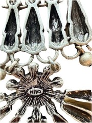 Artisan Lighthouse Statement Necklace Bib Silver Toned Dangling Vintage Jewelry