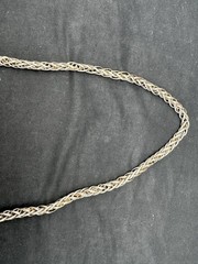 Vintage Italian sterling silver 925 wheat chain 24″ necklace, 49 grams