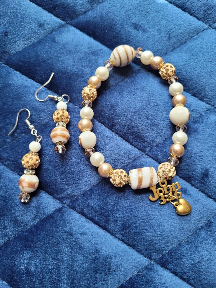 Handmade Jewelry Bracelet and Earrings Set by North Star Jewelry and More