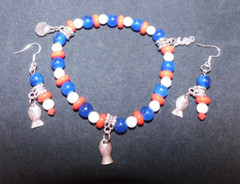 Handmade Jewelry Bracelet/Earrings Set by North Star Jewelry and More