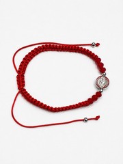 St. Benedict & Virgin Mary Bracelet Set Handmade Adjustable Red Cord Gift