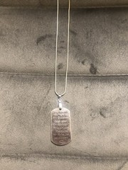 Handmade Silver Stepdad Father Inspirational Pendant On Silver Snake Chain