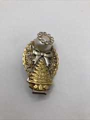 Handcrafted Christmas Tree Angel Pin Brooch Angels By Linda Rys