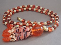 OOAK Artisan Sautoir Necklace Created from Vintage Beads (1930s–1970s)