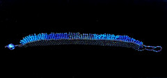 Beautiful Artist-made Woven Multicolor Blue Seed Bead Bracelet