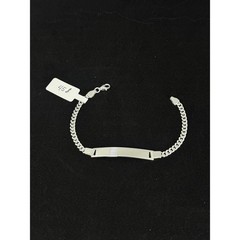 925Silver ID Bracelet 7 Inch 6 Grams Curb Link Chain Made in Italy