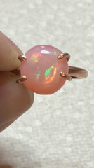 #192B – Hand-Crafted Copper Size 7 Ring w/ 4.00ct Genuine Ethiopian Welo Opal