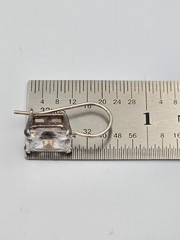 Silpada CZ 925 Sterling Silver Rectangle Cubic Zirconia Earrings W0353