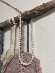 Pearl 925 Necklace 18” Natural Freshwater ~8mm hook clasp handmade
