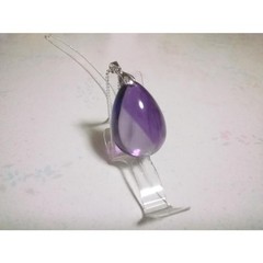 Silver Amethyst Teardrop Pendant Japan 3.7cm (1.5in)