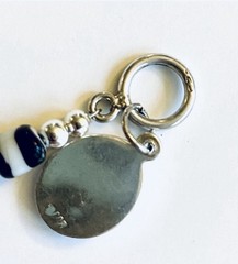 Animal Print Murano Glass And 925 Sterling Silver Bracelet With Toggle Clasp 8”