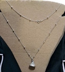 JCP Dainty Solid 925 Sterling Silver Candy Kiss Pendant Ball Chain 18” 15 Gms #4