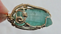Pendant Indicolite Tourmaline Hand Wrapped 5.8 grams