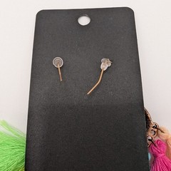 Handmade Rainbow Fringe Boho Embellished Circle Top Earrings Hook 3″ NEW