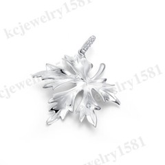 New!Polish Shank Pendant Natural Diamond 0.1ct Solid 14k White Gold Fine Jewelry
