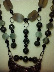 Black Labradorite Handknotted Layered Necklace