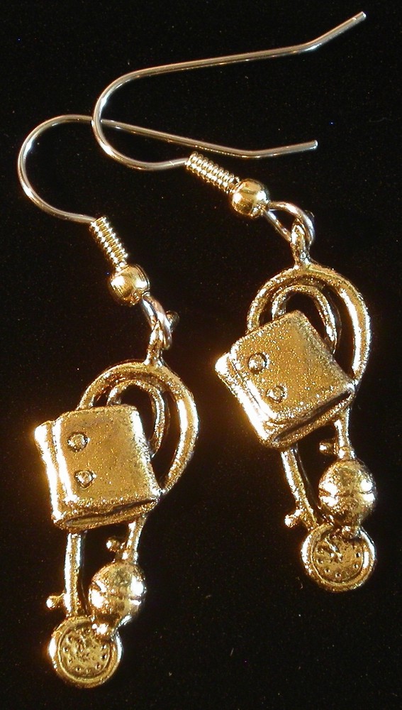 Blood Pressure Cuff Earrings Doctor Nurse 24 Karat Gold Plate