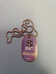 Ozzy Osbourne Aluminum Dog Tag with Necklace The Osbournes 2002